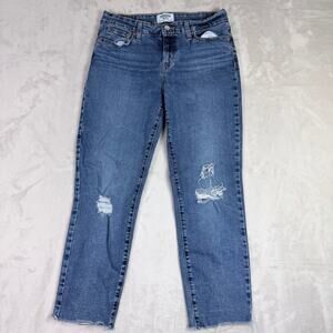 Denizen from Levi’s Womens Mid Rise Boyfriend Jeans Distressed Blue Denim Size 8